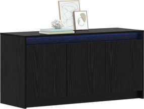 vidaXL Ντουλάπι TV 100 x 34 x 50 εκ Μαύρη Δρυς Επεξεργασμένο Ξύλο