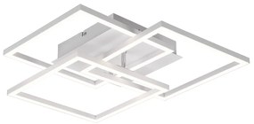 Πλαφονιέρα Οροφής Λευκή Ματ 39x42xH10cm LED 27w 2700-6000K 3200lm Remote Control Trio Lighting Mobile R62883131