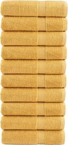 vidaXL Χειροπετσέτες Premium SOLUND 10 τεμ. Χρυσές 50x100 εκ. 600 γρ./μ²