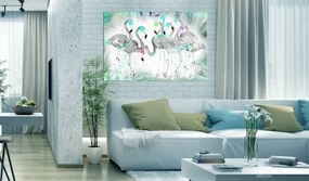 Πίνακας - Turquoise Flamingoes 90x60