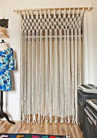 ΚΟΥΡΤΙΝΑ (RAIN 140) MACRAME ΔΙΑΣΤΑΣΕΙΣ.140*230ΕΚ. ΥΙΚΟ.100%ΒΑΜΒΑΚΙ
