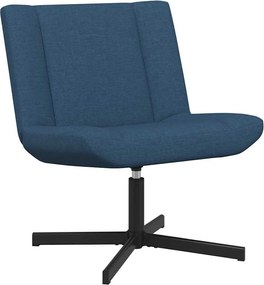 vidaXL Περιστρεφόμενη καρέκλα Μπλε 63 x 75 x 76 εκ ύφασμα
