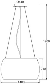 Κρεμαστό φωτιστικό οροφής Pontiac-Chrome