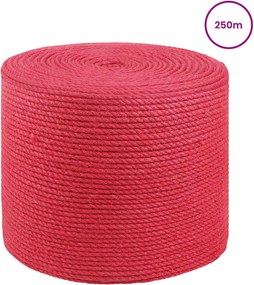 vidaXL Σχοινί Από Τζute 8 mm Κόκκινο 100% Τζούτα Tossa