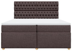 ΚΡΕΒΑΤΙ BOXSPRING ΜΕ ΣΤΡΩΜΑ ΣΚΟΥΡΟ ΚΑΦΕ 200X200 ΕΚ. ΥΦΑΣΜΑΤΙΝΟ 3293697