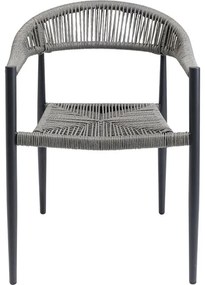 Καρέκλα Palma Με Μπράτσα Γκρι/Μαύρη 56x59x78,5 εκ. - Γκρι