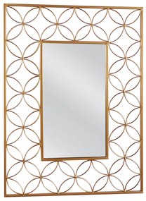 Καθρέπτης Τοίχου EILINEL Χρυσό Μέταλλο/Γυαλί 80x1.5x58cm