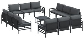vidaXL Σετ Καναπέ Κήπου 13 pcs Ανθρακί Ατσάλι