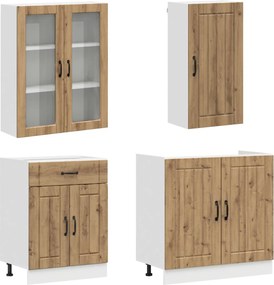 vidaXL Μονάδα κουζίνας LUCCA 8 pcs Artisan Δρυς Επεξεργασμένο Ξύλο