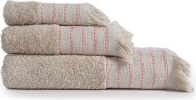 Πετσέτα Προσώπου (50x90) Nef-Nef Homeware Quantro Beige 500gsm