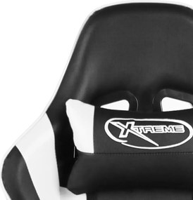 vidaXL Καρέκλα Gaming Περιστρεφόμενη Λευκή PVC