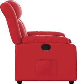 vidaXL Πολυθρόνα Ανακλινόμενη Κόκκινη από Συνθετικό Δέρμα