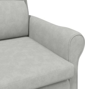 vidaXL Πολυθρόνα Ανοιχτό γκρι 76 x 94 x 102 εκ. Μικροΐνες