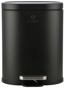 Κάδος Απορριμμάτων Ovoid Soft Close 02-21436 24,4x21,5x29,4cm 6lt Black Estia Metal
