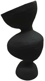 Βάζο Allonisos 026116 22x17x40cm Black Πολυρεσίνη