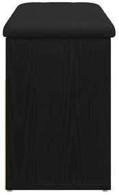 vidaXL Πάγκος για παπούτσια Μαύρο 80 x 30 x 45 cm Επεξεργασμένο ξύλο