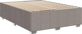 vidaXL Κρεβάτι Boxspring με Στρώμα Taupe 160x200 εκ. Υφασμάτινο