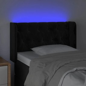 Κεφαλάρι Κρεβατιού LED Μαύρο 83x16x78/88 εκ. Βελούδινο 3123604
