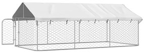 vidaXL Κλουβί Σκύλου Εξωτερικού Χώρου 400 x 200 x 150 εκ. με Στέγαστρο