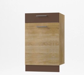 Alina Κάτω ντουλάπι με Συρτάρι 50x44,5x85εκ Σονόμα-Μόκκα