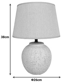 Επιτραπέζιο φωτιστικό Lurata Inart Ε27 κεραμικό σε μαύρο-μπεζ απόχρωση Φ26x38εκ