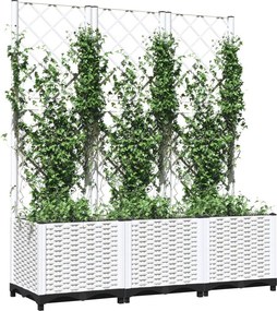 vidaXL Γλάστρα Κήπου Λευκό 120 x 40 x 136 cm