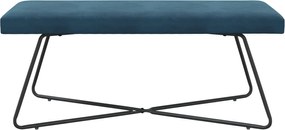 vidaXL παγκάκι Μονόχρωμο Μπλε 110 x 40 x 45 cm Βελούδο