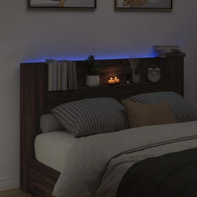 vidaXL Κεφαλάρι Καφέ δρυς 160 x 16,5 x 103,5 cm Επεξεργασμένο ξύλο