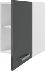 Κρεμαστό ντουλάπι Jeden 40-Γκρι Γυαλιστερό - Λευκό