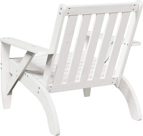 vidaXL Καρέκλα κήπου Adirondack Λευκό 75x77x77 cm Στερεό ξύλο πεύκο