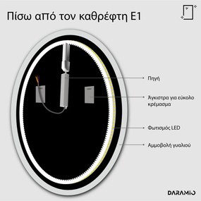 Στρογγυλός καθρέφτης με φωτισμό με Φως LED E1