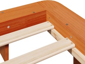 vidaXL Σκελετός Κρεβ. Χωρίς Στρώμα Καφέ Κεριού 135x190 εκ Μασίφ Πεύκο