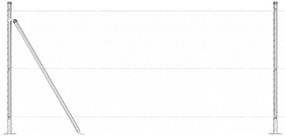 vidaXL Στύλος Περιφράξεων Ασημί 100 x 1 μ (25 χλστ πλέγμα) Ατσάλι