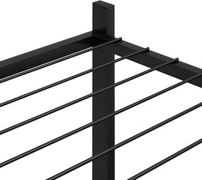 vidaXL Βάση Λουλουδιών Μαύρη 83 x 25 x 60 εκ. Σιδερένια