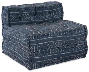 vidaXL Πουφ Γεωμετρικό Ινδικο 70 x 70 x 54 εκ ύφασμα
