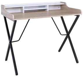 ΓΡΑΦΕΙΟ 100x60cm Η/Υ Μεταλ.Μαύρο/απ.Σημύδας