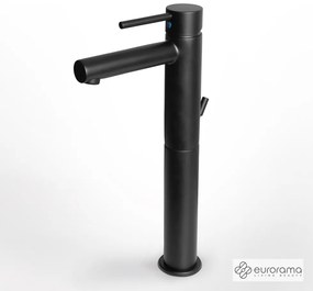 Μπαταρία Νιπτήρα Υψηλή Tonda Eurorama Black Μatt 145310P-400