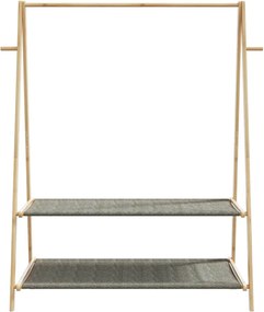 vidaXL Κρεμάστρα Ρούχων με Ράφια 132x45,5x150,5 εκ. Μπαμπού