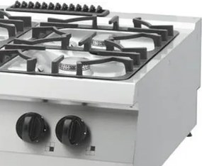 Heavy Duty Cooker - 4 Burners - Double Unit - 70cm Deep - 30kW - Gas