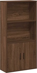 vidaXL Βιβλιοθήκη Καφέ Δρυς 60x24x120 εκ. από Επεξεργασμένο Ξύλο