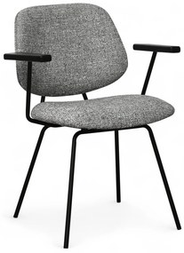 Sofia Dining Chair with Armrests Grey