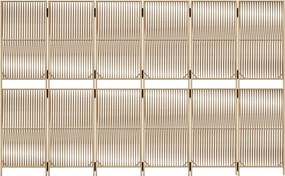 vidaXL Διαχωριστικό Δωματίου 6 Πάνελ Μπεζ από Συνθετικό Ρατάν