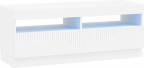vidaXL Ντουλάπα LED Τηλεόρασης Λευκό Επεξεργασμένο Ξύλο