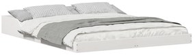 vidaXL Σκελετός Κρεβατιού Λευκό 140 x 220 cm Μασίφ ξύλο πεύκου