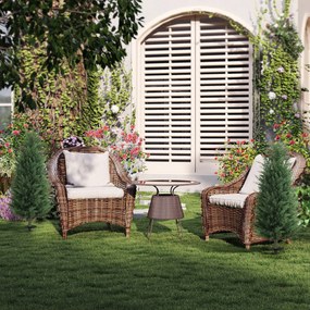 HOMCOM Σετ 2 Τεχνητών Φυτών, Τεχνητές Κυπαρίσσια με 831 Φύλλα το καθένα, Πολυχρηστικά, Πράσινο