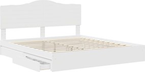 vidaXL Κρεβάτι Αποθήκης Λευκό 180 x 200 cm Επεξεργασμένο ξύλο