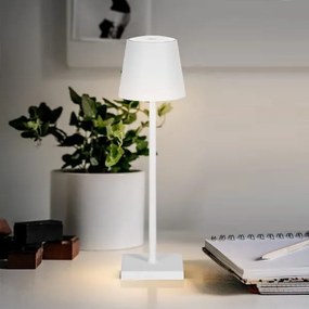 Επαναφορτιζόμενη επιτραπέζια μεταλλική λάμπα LED λευκή 10537 OEM