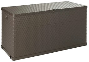 vidaXL Μπαούλο Αποθήκευσης Κήπου Καφέ 120 x 56 x 63 εκ. Πολυπροπυλένιο