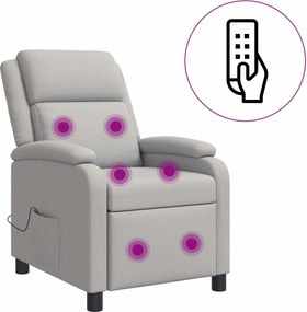 vidaXL Κάθισμα μασάζ Σκίουρος Γκρί Ύφασμα