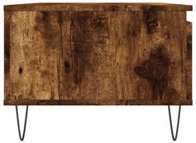 vidaXL Τραπεζάκι Σαλονιού Καπνιστή Δρυς 90x50x36,5 εκ. Επεξεργ. Ξύλο
